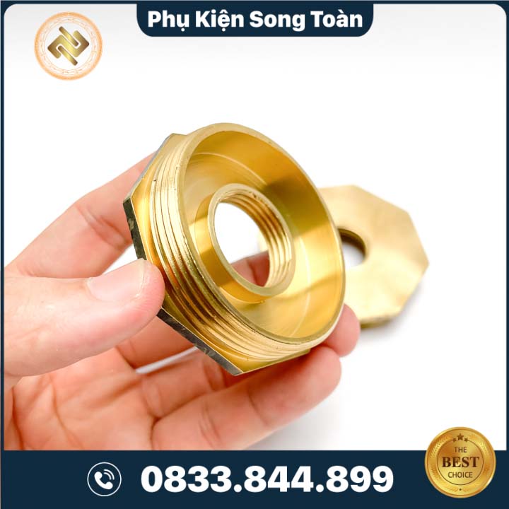 Cả Rá Ren Ngoài 2 Inch Inch – Ren Trong 3/4 Inch , lơ ngược- Đồng Thau