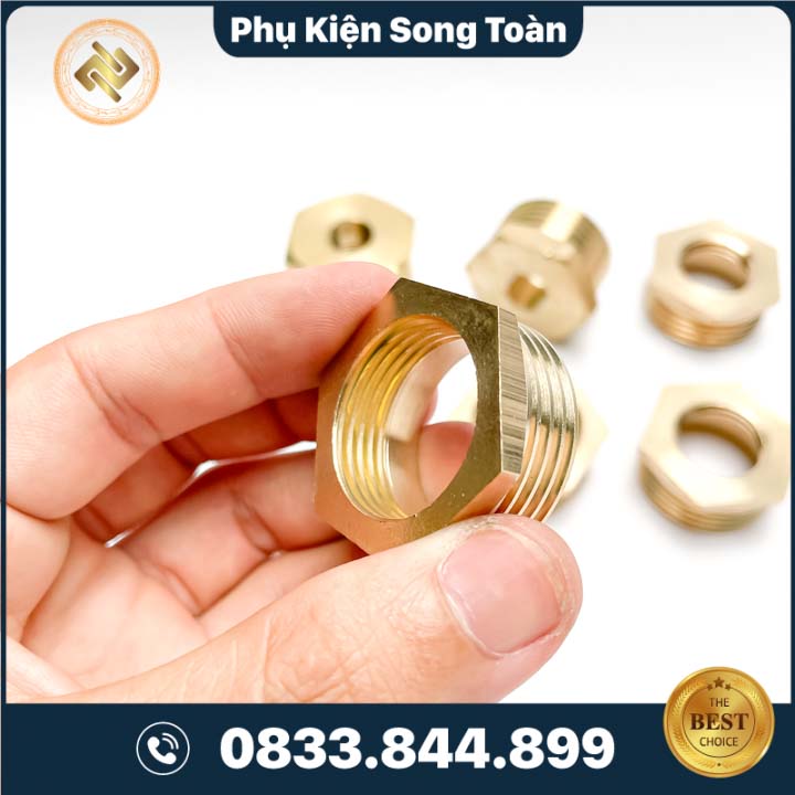 Cả Rá Ren Ngoài 1 Inch – Ren Trong 3/4  Inch , Lơ Ngược – Đồng Thau